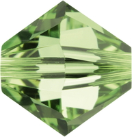 Image Swarovski Crystal Beads 3mm bicone 5328 peridot (light green) transparent