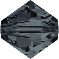 Image Swarovski Crystal Beads 4mm bicone 5328 graphite transparent