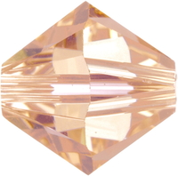 Image Swarovski Crystal Beads 4mm bicone 5328 light peach transparent