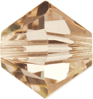 Image Swarovski Crystal Beads 4mm bicone 5328 silk (light peachy pink) transparent
