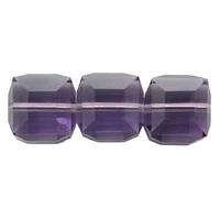 Image Swarovski Crystal Beads 6mm cube (5601) tanzanite (blueish purple) transparent