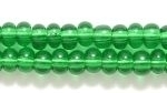 Image Seed Beads Czech pony size 6 christmas green transparent
