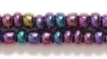 Image Seed Beads Czech pony size 6 purple iris opaque iridescent