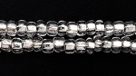 Image Czech Seed size 8 crystal clear silver lined