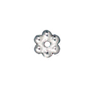 Image Metal Beads 3mm daisy spacer silver finish lead free pewter