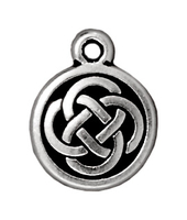 Image Metal Charms Celtic round antique silver 12mm