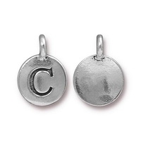 Image Metal Charms C antique silver 11.6 x 16.6mm