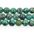 Image African Turquoise 8mm round blue green with spots