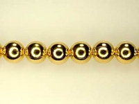 Image Metal Beads 4mm round base metal gold