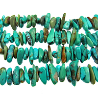 Image Turquoise 4 x 6 to 8mm chips blue green with matrix (Chinese)