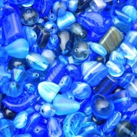 Image Dark Blue Czech Bead Mix