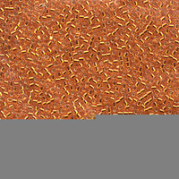 Image Seed Beads Miyuki delica size 11 orange silver lined