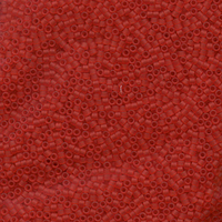 Image Seed Beads Miyuki delica size 11 red orange transparent matte