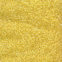 Image Seed Beads Miyuki delica size 11 yellow ab transparent iridescent matte