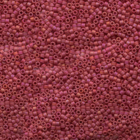 Image Seed Beads Miyuki delica size 11 dark berry - fuchsia ab opaque iridescent matte