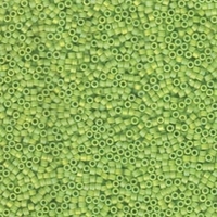 Image Seed Beads Miyuki delica size 11 light lime ab opaque iridescent matte