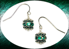 Image Crystal Ball Emerald Swarovski Earrings