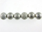 Image Metal Beads 4mm round stardust base metal silver plate