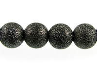 Image Metal Beads 6mm round stardust base metal gunmetal