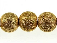 Image Metal Beads 8mm round stardust base metal gold plate