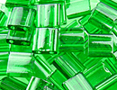 Image Seed Beads Miyuki tila 5x5x1.9 mm green transparent