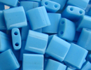 Image Seed Beads Miyuki tila 5x5x1.9 mm turquoise blue opaque opaque